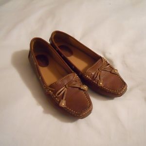 CLARKS leather moccasin, size 5.5